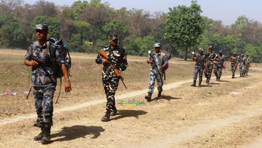 सशस्त्र प्रहरीले पैदल गस्ती सुरु