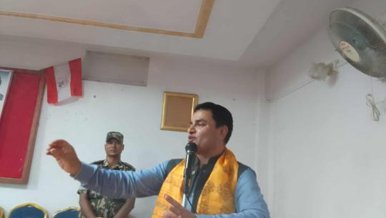 धनगढीमा भएको कार्यक्रममा स्वास्थ्य तथा जनसंख्यामन्त्री प्रदिप पौडेल  ।