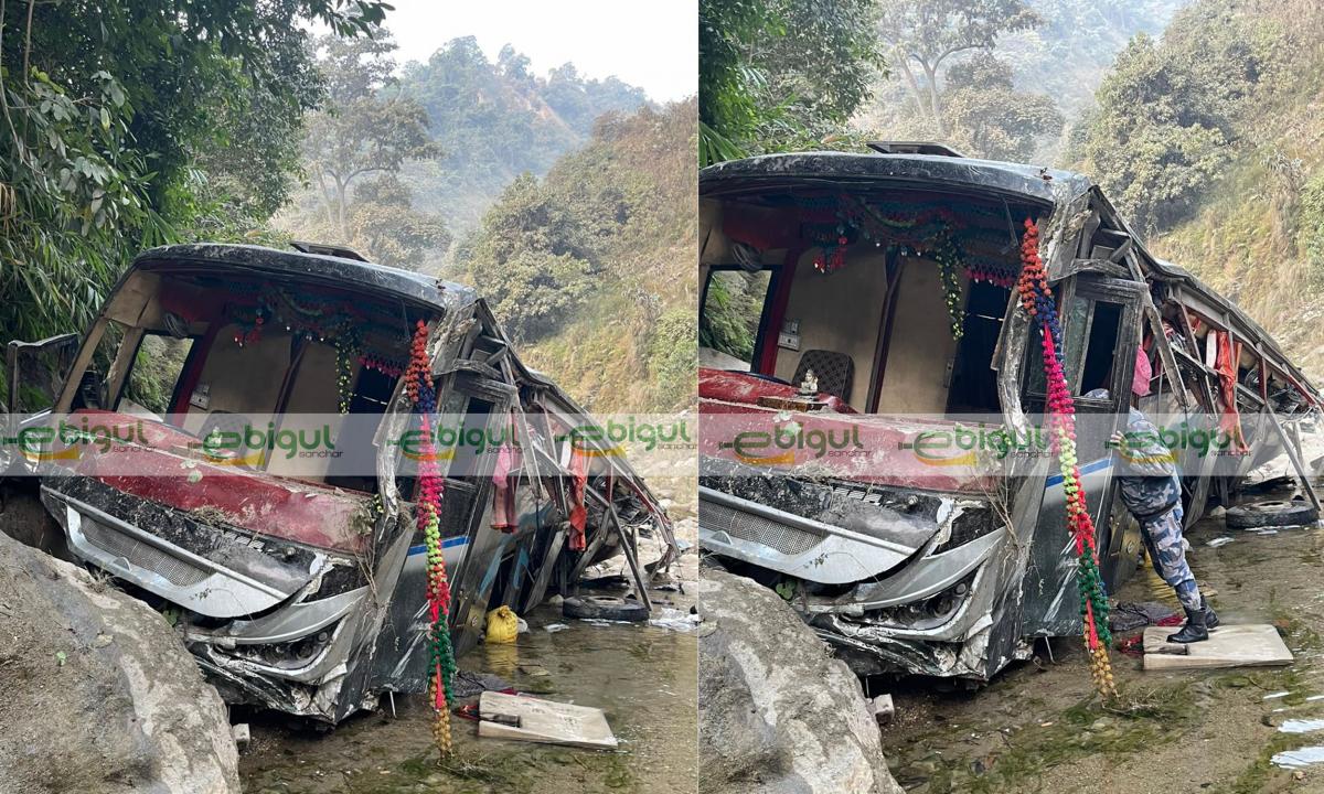 सुनौलो महाकाली यातायातको बस दुर्घटना : मृतक १० जना मध्ये एकजना को सनाखत