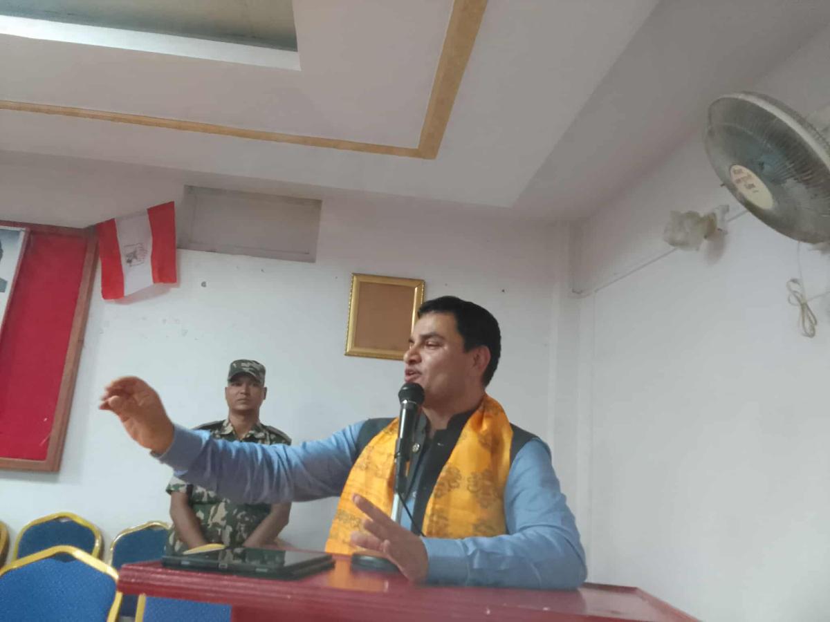 धनगढीमा भएको कार्यक्रममा स्वास्थ्य तथा जनसंख्यामन्त्री प्रदिप पौडेल  ।